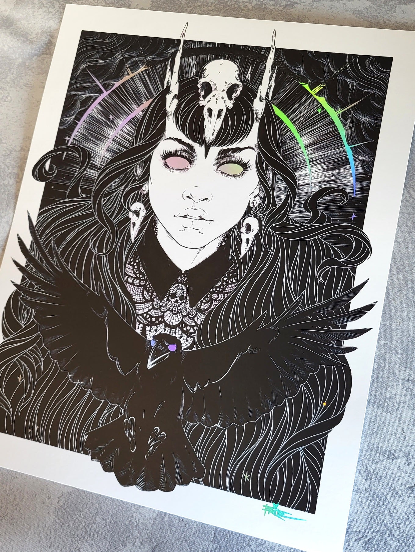 The Morrigan 🖤 Iridescent Foil Print 🖤