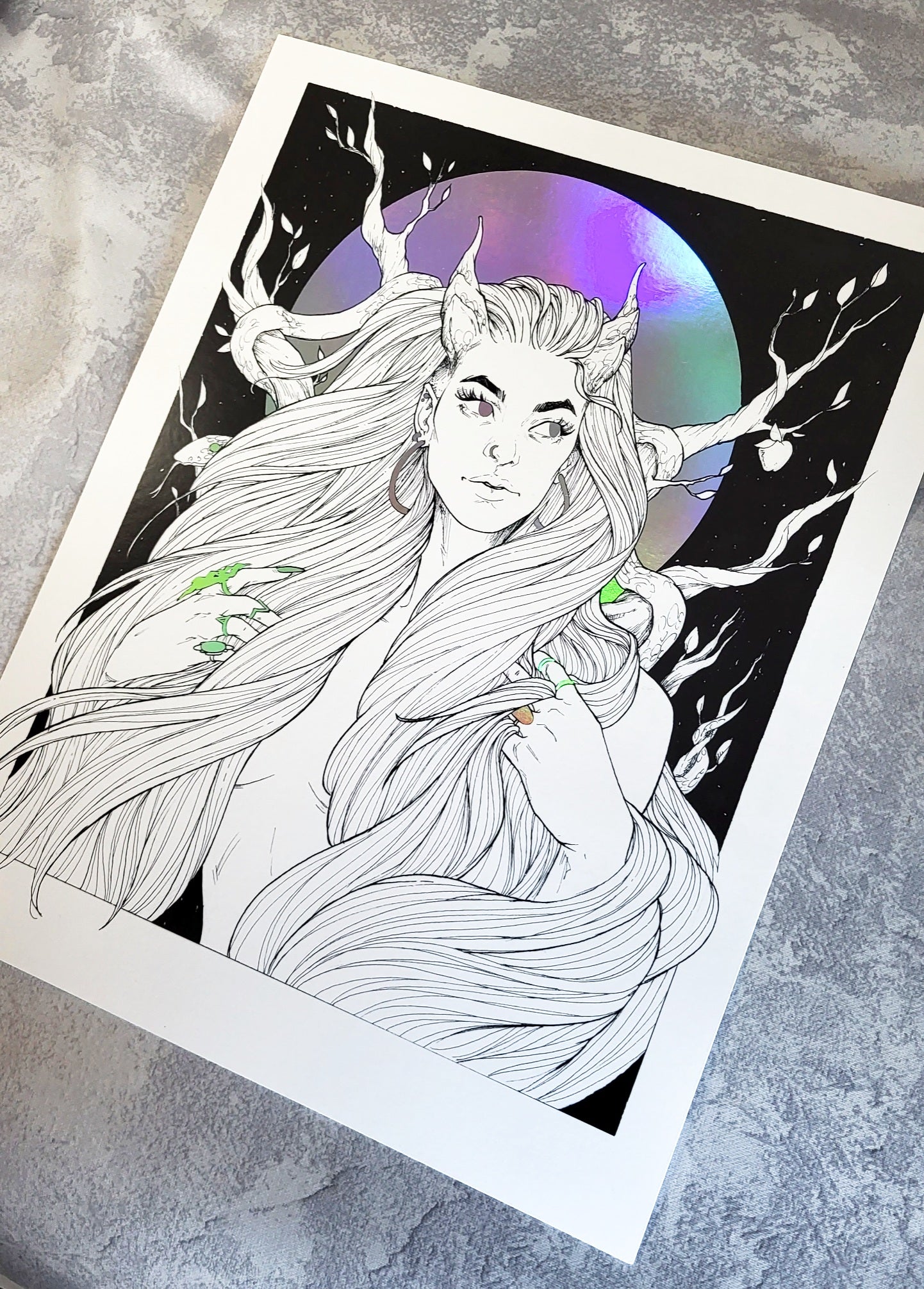 Lilith, In the Beginning 🖤 Iridescent Foil Print 🖤