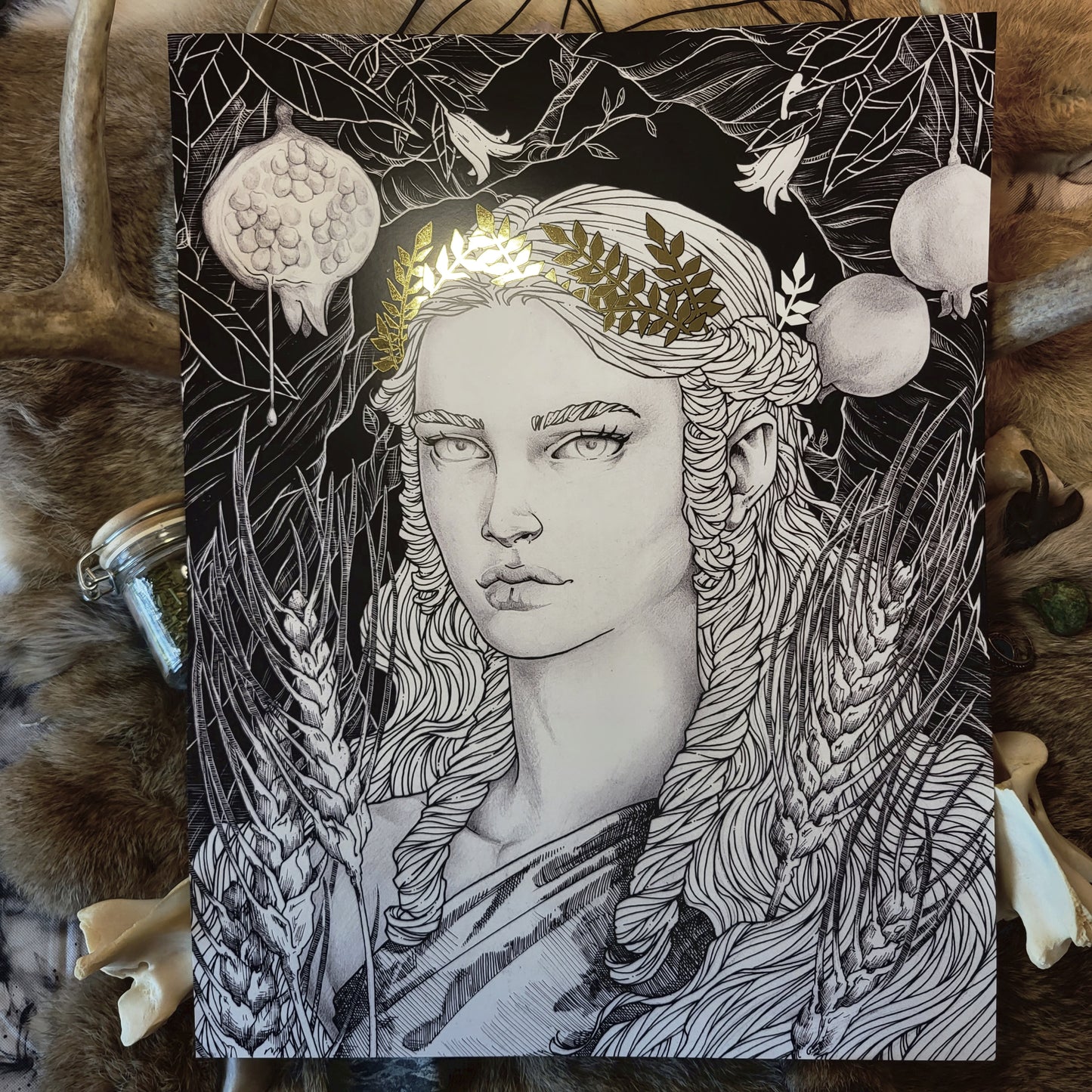 Persephone π€ Gold Foil Print π€
