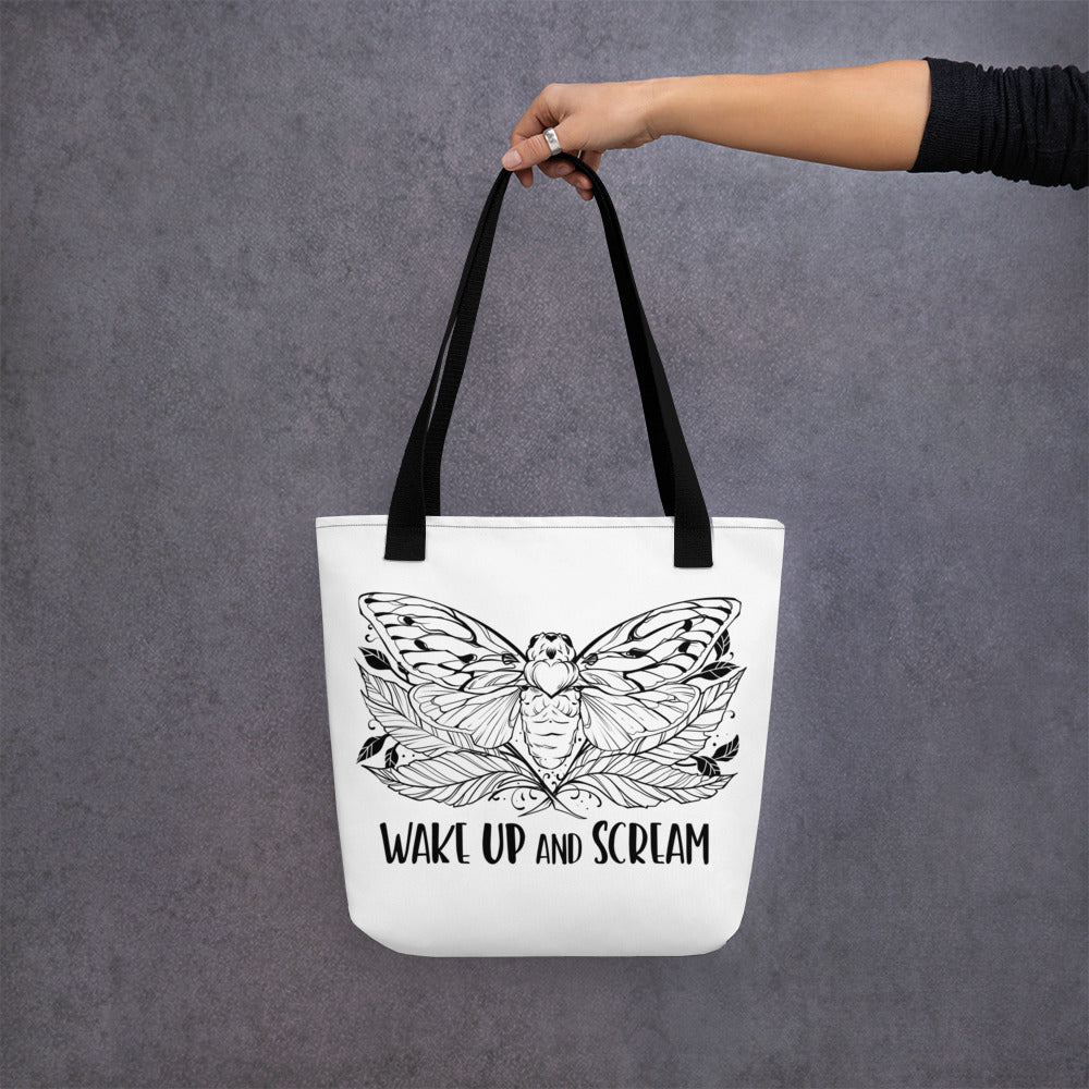 Wake Up and Scream Tote Bag