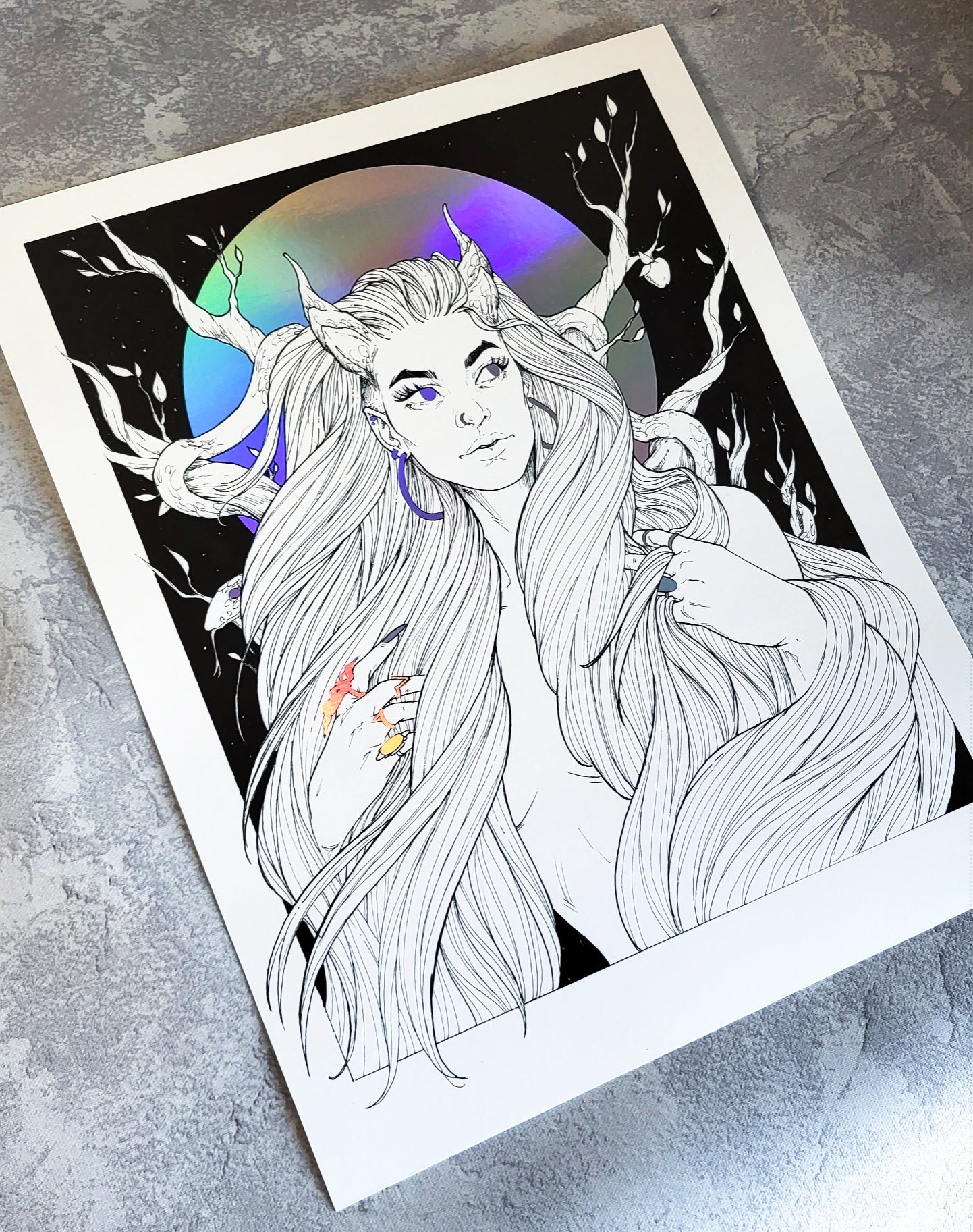 Lilith, In the Beginning 🖤 Iridescent Foil Print 🖤