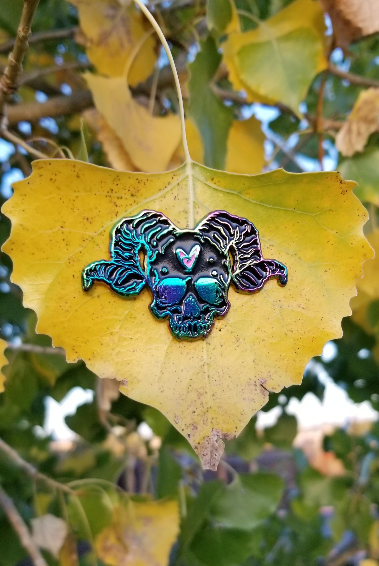 Horned Skull Anodized ♥ Enamel Pin ♥