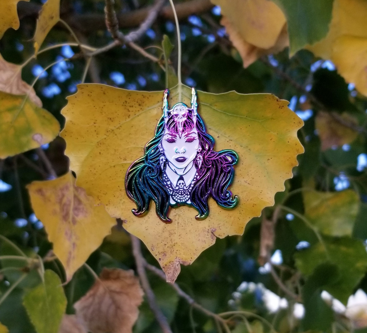 The Morrigan Anodized Enamel Pin