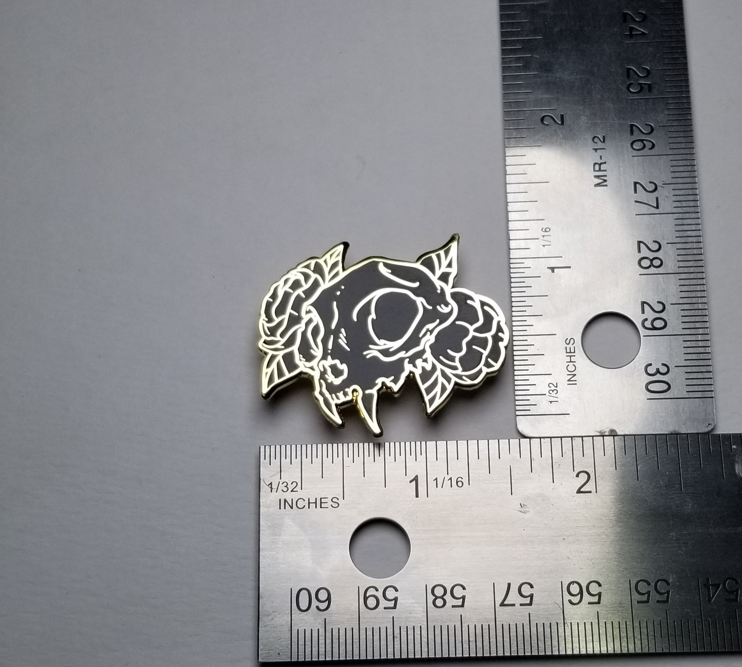 Cat Skull Enamel Pin