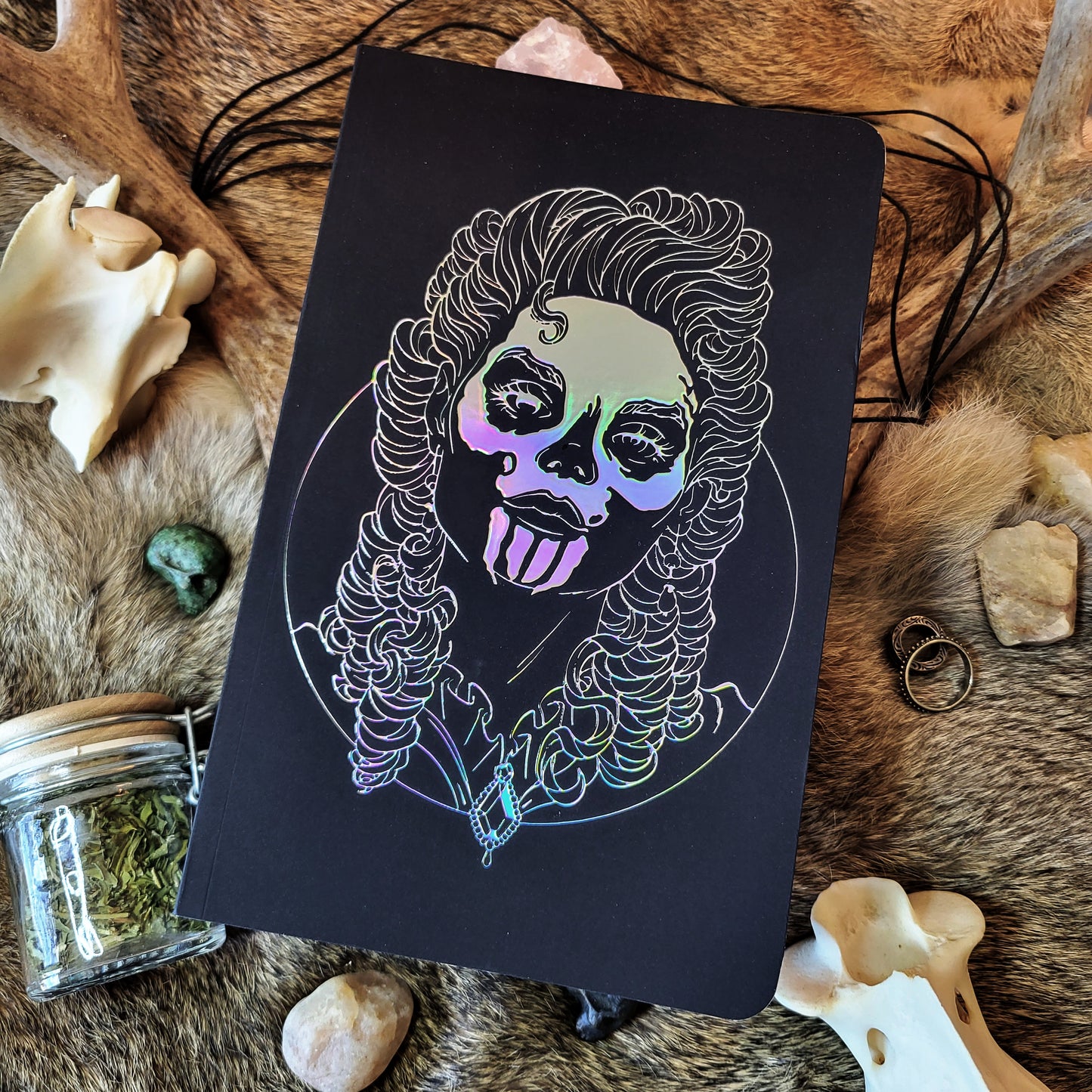 Glam Reaper Iridescent Foil Stamped Lay Flat Journal/Sketchbook