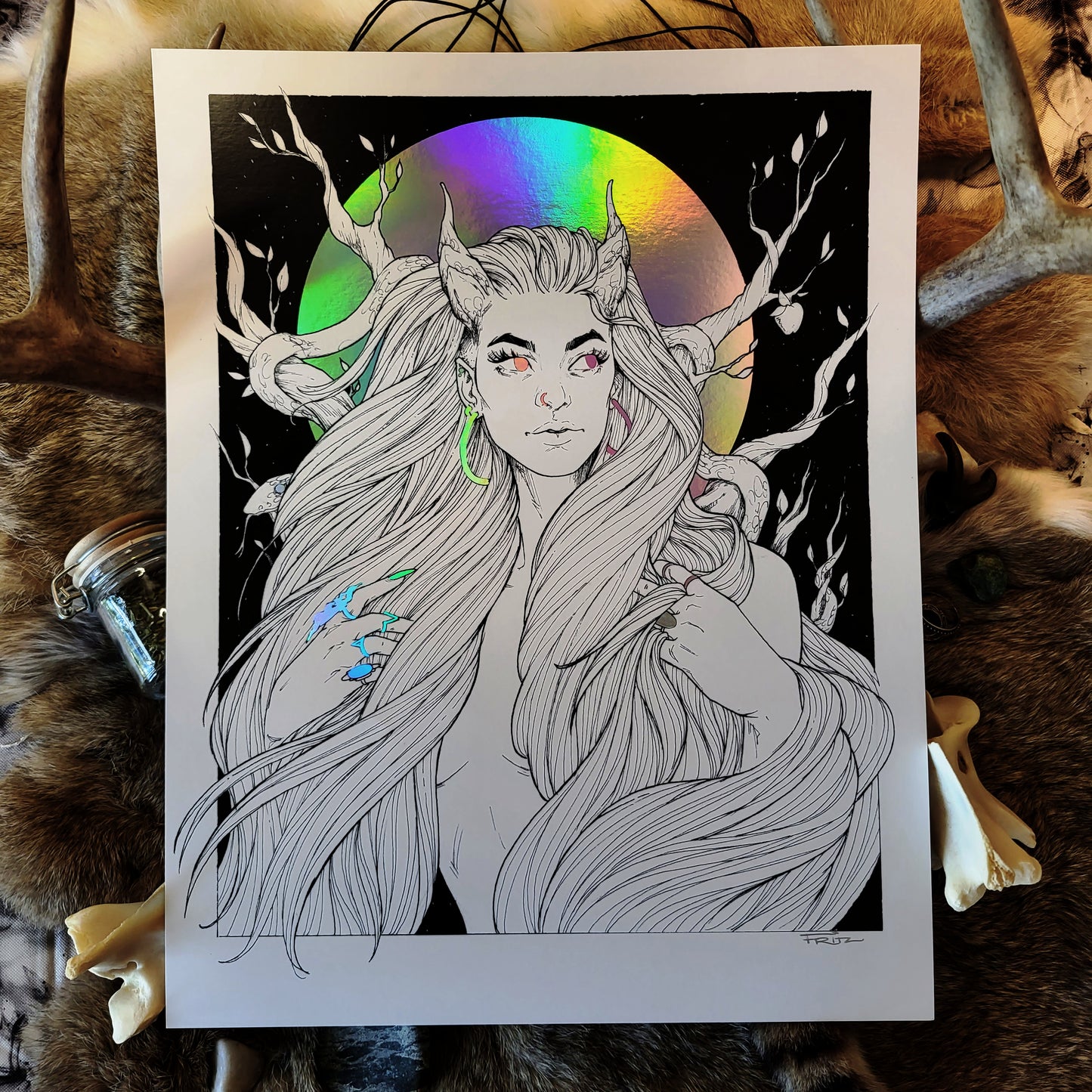 Lilith, In the Beginning 🖤 Iridescent Foil Print 🖤