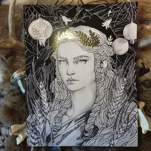 Persephone 🖤 Gold Foil Print 🖤