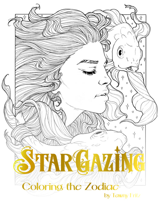 Stargazing: Coloring the Zodiac DIGITAL DOWNLOAD