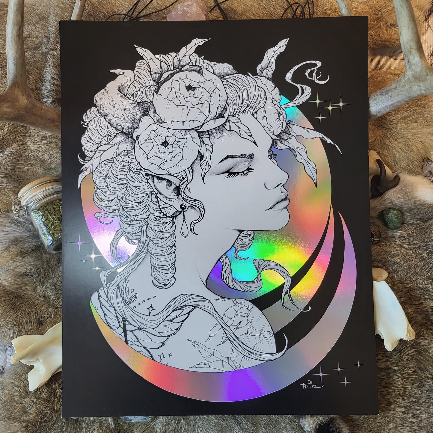 Taken By The Sky 🖤 Iridescent Foil Print 🖤