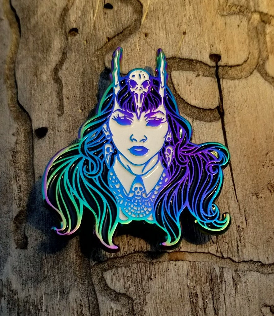 The Morrigan Anodized Enamel Pin